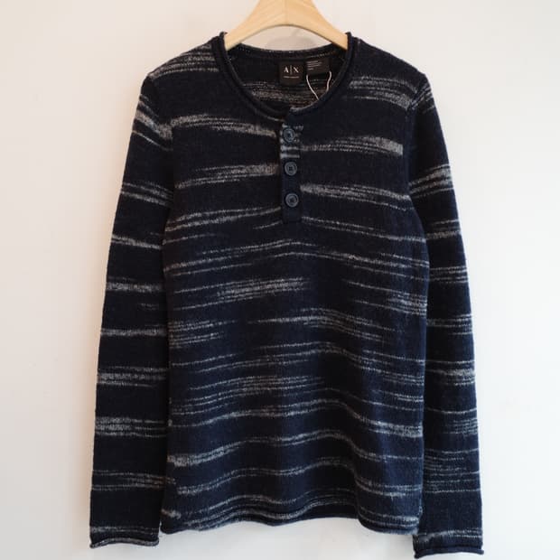 ARMANI EXCHANGE 아르마니 헨리넥 롱슬리브