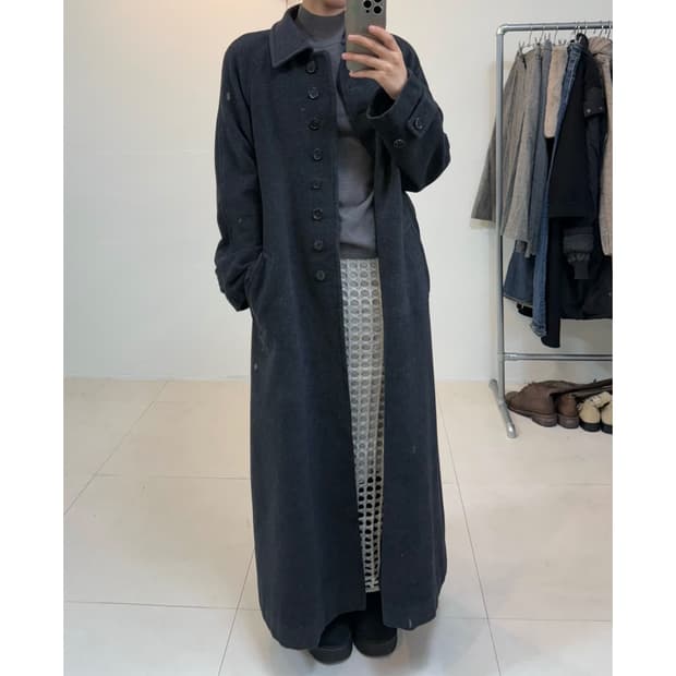 빈티지 맥시 울 코트