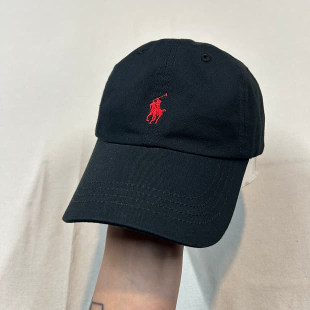 폴로 랄프로렌 아이코닉 치노 볼캡 모자 신형 큐알탭 블랙