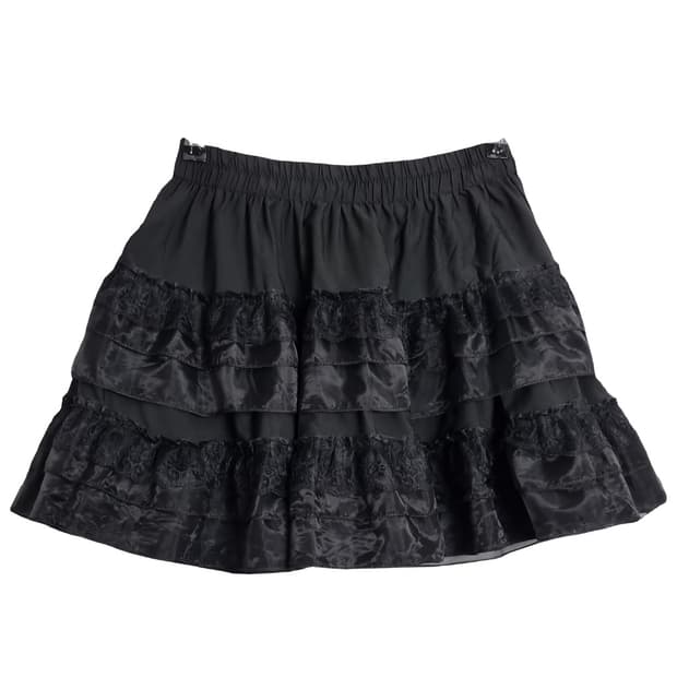 JPN 블랙 레이스 미니스커트