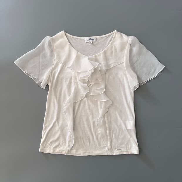 꾸레쥬 courreges 반팔 블라우스