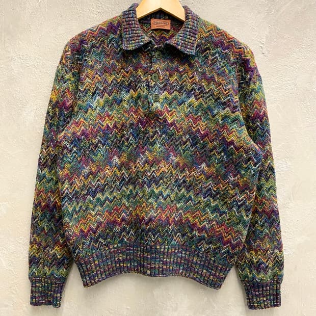 [48] 90s MISSONI 미쏘니 이태리 메이드 에스닉 울 니트