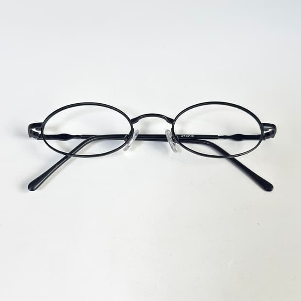 블랙 오발 무광 안경테