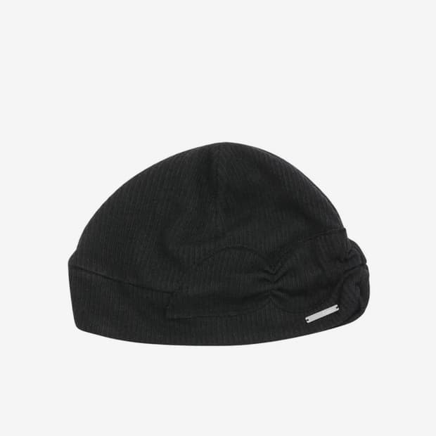 미세키 서울 Knit turban beanie BLACK