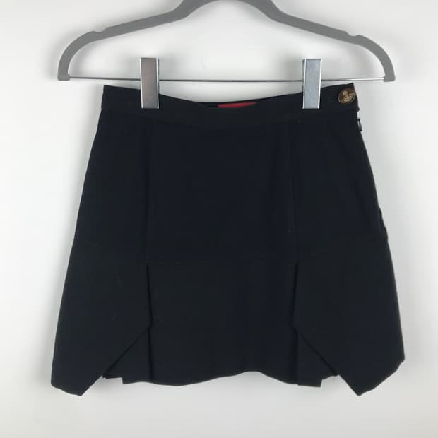 비비안웨스트우드 블랙 미니 스커트 a라인 갸루 고스펑크룩 빈티지