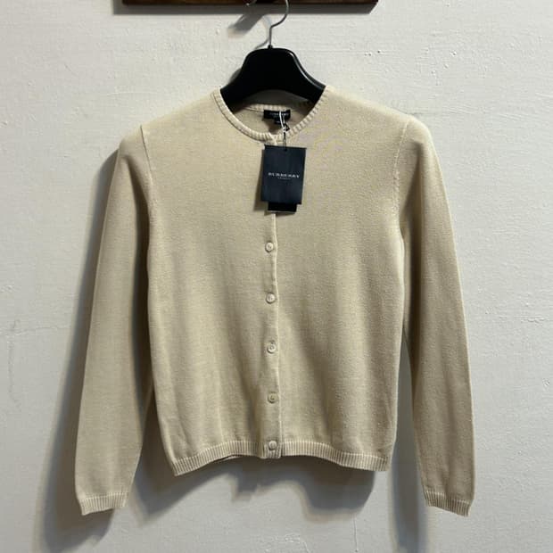 (deadstock) 버버리 코튼 라운드넥 가디건