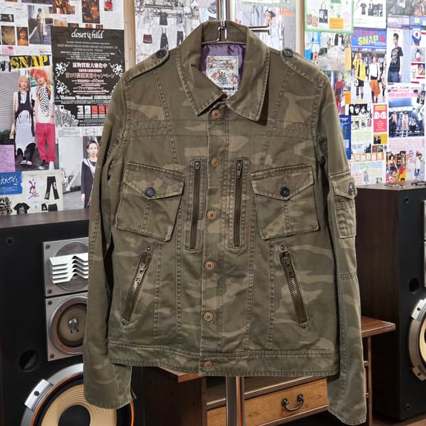 JPN KISSMARK 밀리터리 카모 필드자켓
