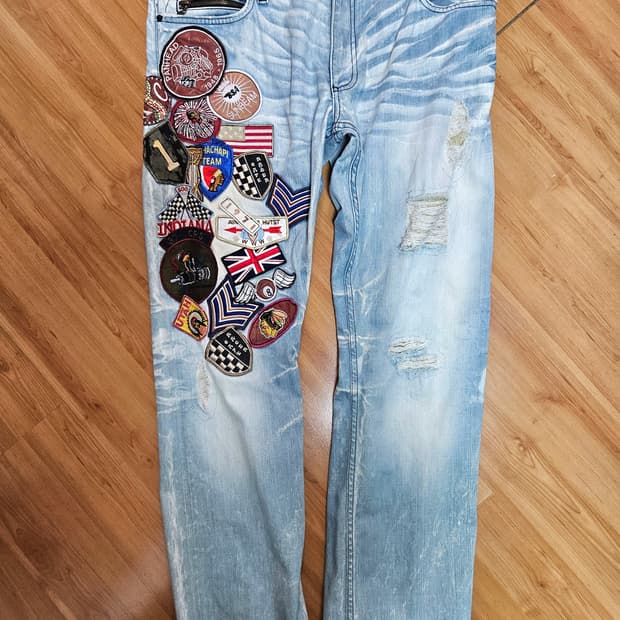 아메리칸 로빈스진 데님 연 청바지