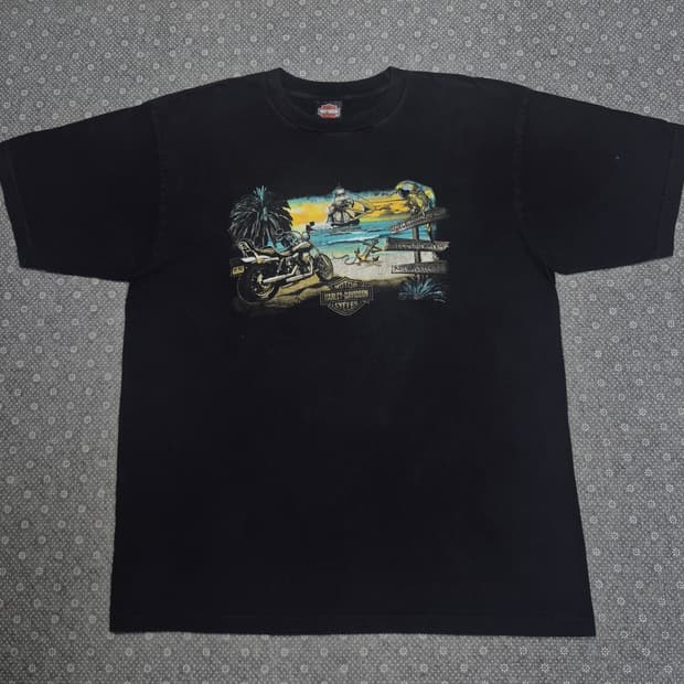 [2XL]00s US made 할리데이비슨 그랜드케이맨딜러샵 -A72