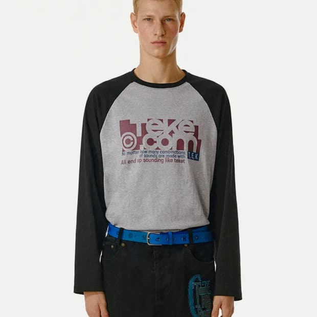 테켓 Folder L/S Tee Melange Gray