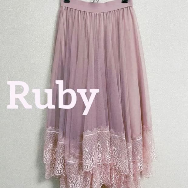 RUBY) 핑크 튜튜 캉캉 레이스 시스루망사 메쉬 밴딩 샤롱스커트