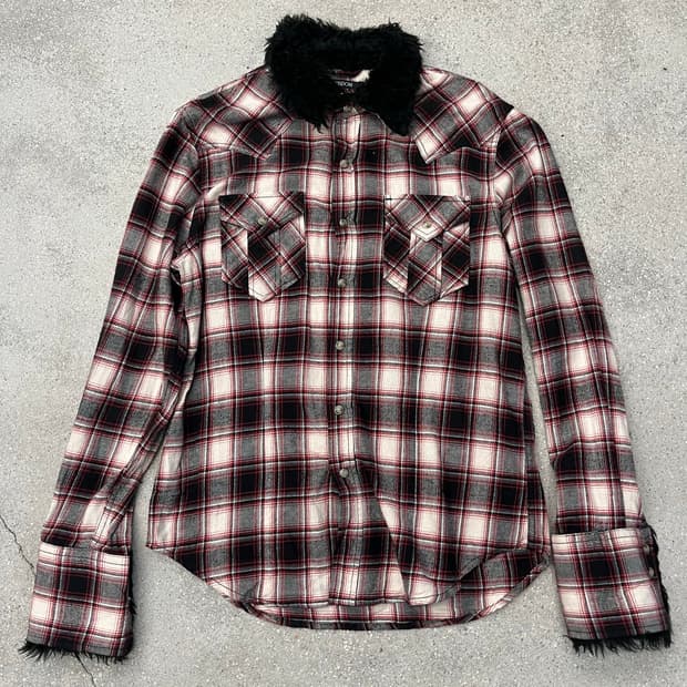 WISDOM 체크 셔츠