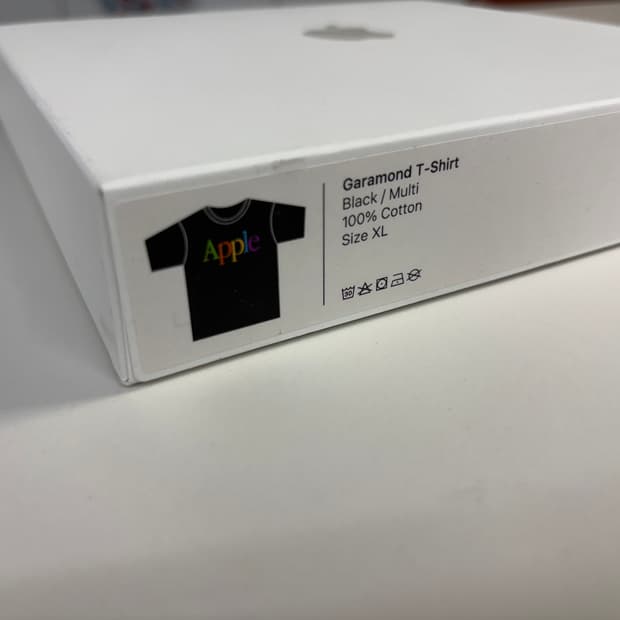 애플 APPLE WWDC 25 한정판 티셔츠 (가라몬드 로고)
