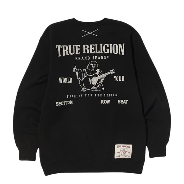 트루릴리전 오리진 로고 크루넥 맨투맨 블랙 s