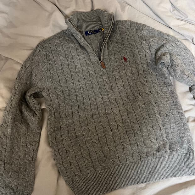 폴로 랄프로렌 그레이 케이블니트 s 