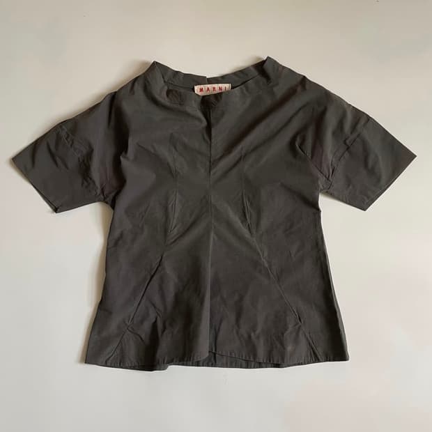 마르니 디테일 블라우스 탑