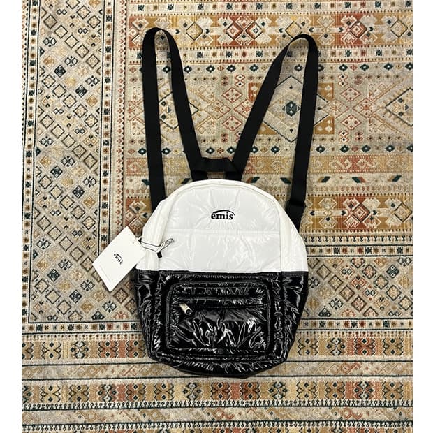 이미스 글로시 패디드 미니 백팩 화이트 #csz3074 