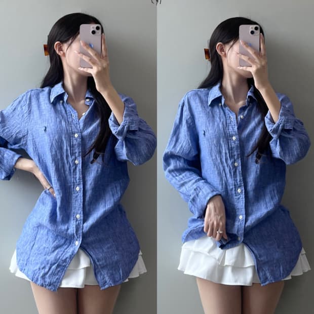 폴로 린넨 셔츠 