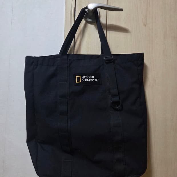 내셔널지오그래픽 코듀라 나일론 블랙 토트백