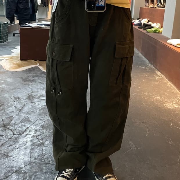 LMOOD 카키 카고 팬츠 H52