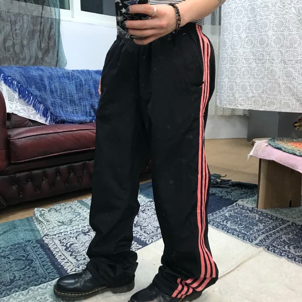 아디다스 여성 나일론 밴딩 트랙팬츠 