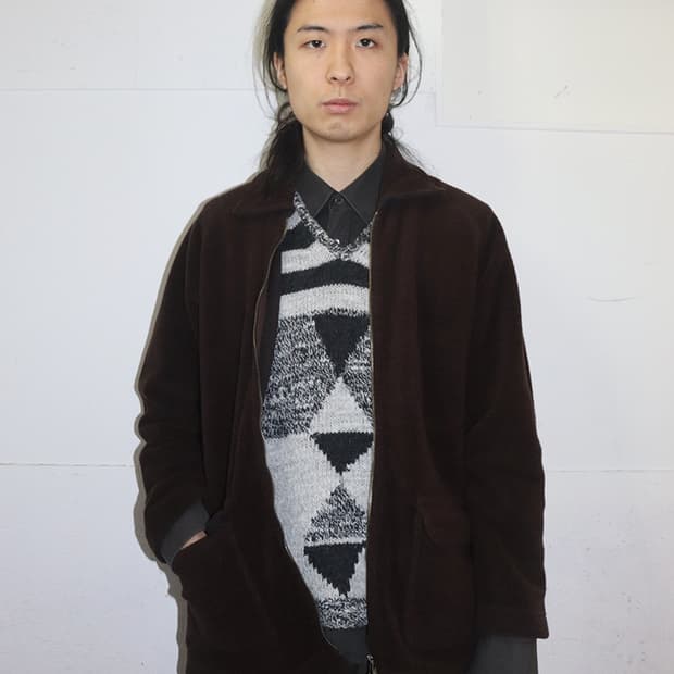 미츠미네 클래식 울 블루종