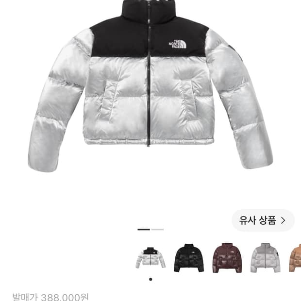 (W) 노스페이스 화이트 라벨 노벨티 눕시 다운 자켓 SE 실버