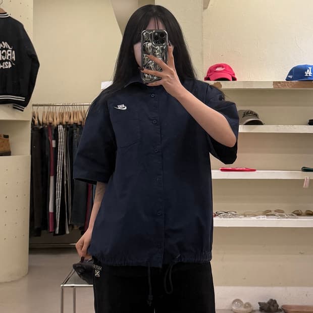 나이키 클럽 옥스퍼드 버튼업 반팔 셔츠 U1488