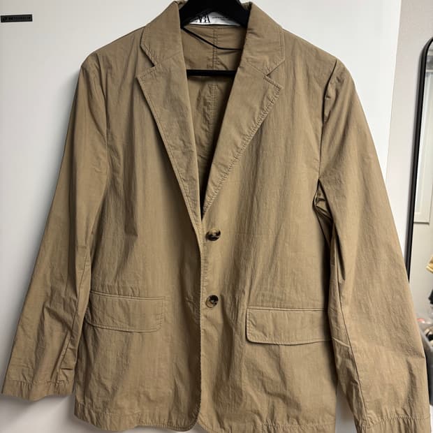 [XS-S] 자라 코튼블렌드 자켓 베이지