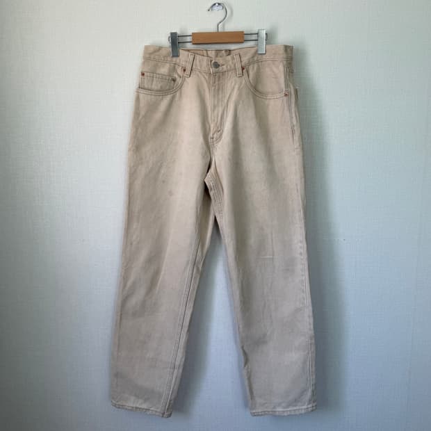 90s made in usa levis 550 34x30 에크루 크림진