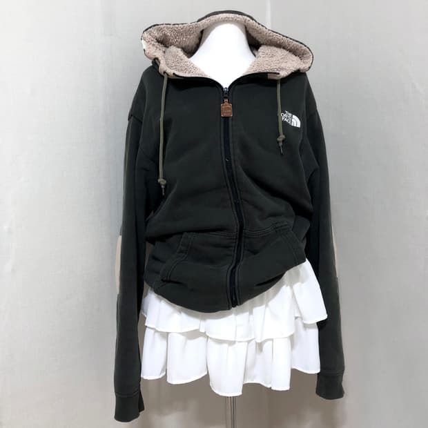 노스페이스 보아털 카키 후집 2XL
