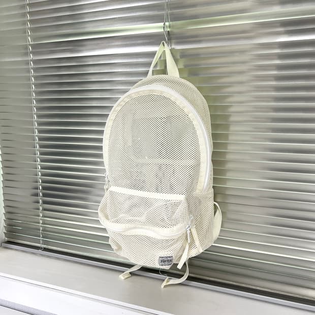 PORTER-MESH BACKPACK(white) 