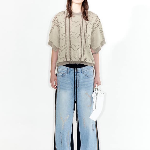 open yy stitch front jeans