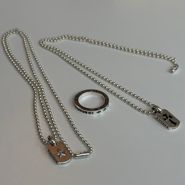 크롬하츠 도그택(타이니 컷아웃 크로스, 타이니 스타), 호놀룰루 퍽유링