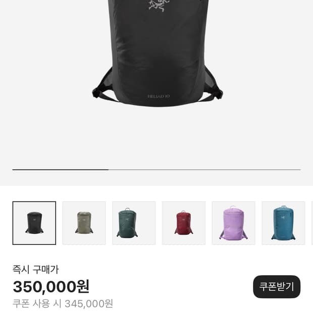 아크테릭스 헬리야드10 블랙