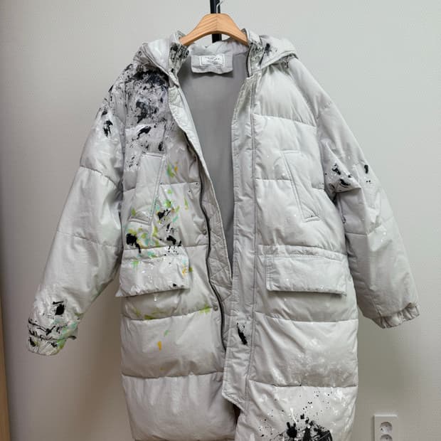 빈티지 페인팅 롱패딩