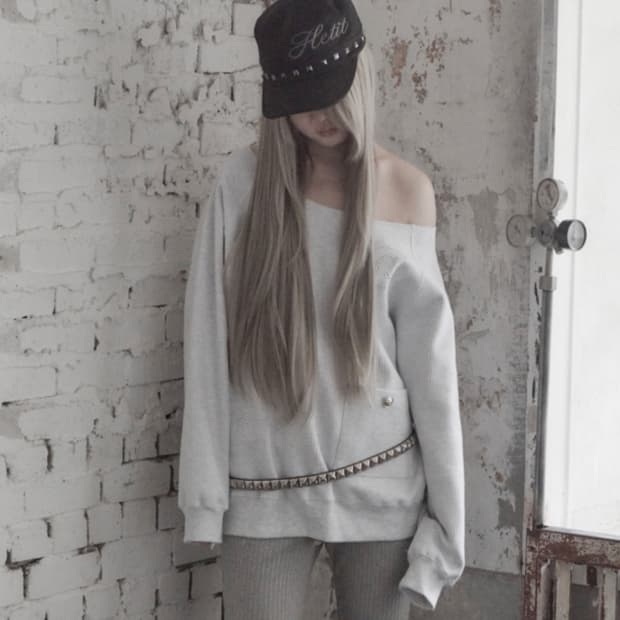 헤티 스터드 밀리터리 캡