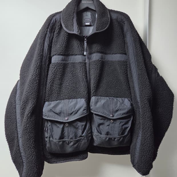 이스트로그x데상트 플리스(후리스)자켓 블랙 XL사이즈 판매