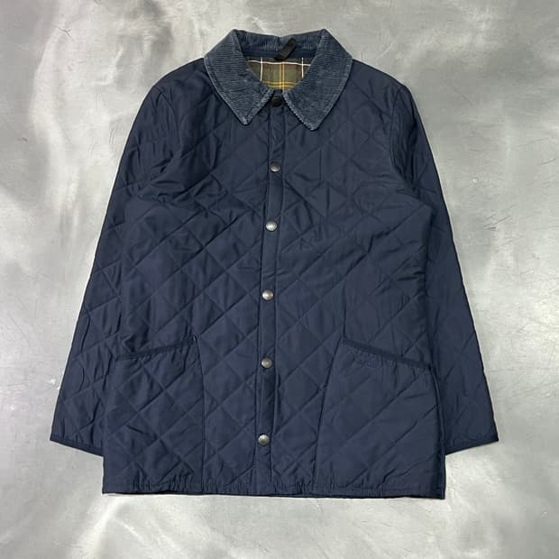  바버 코듀로이 카라 퀼티드 자켓 y14595
