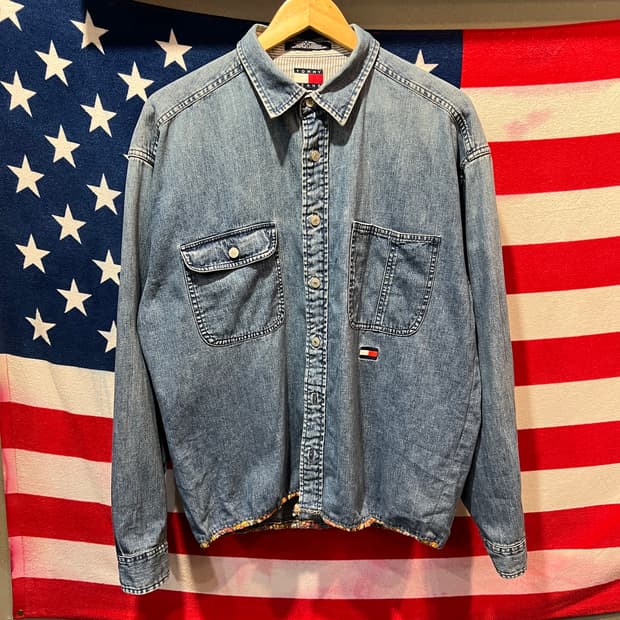 타미힐피거 데님 셔츠