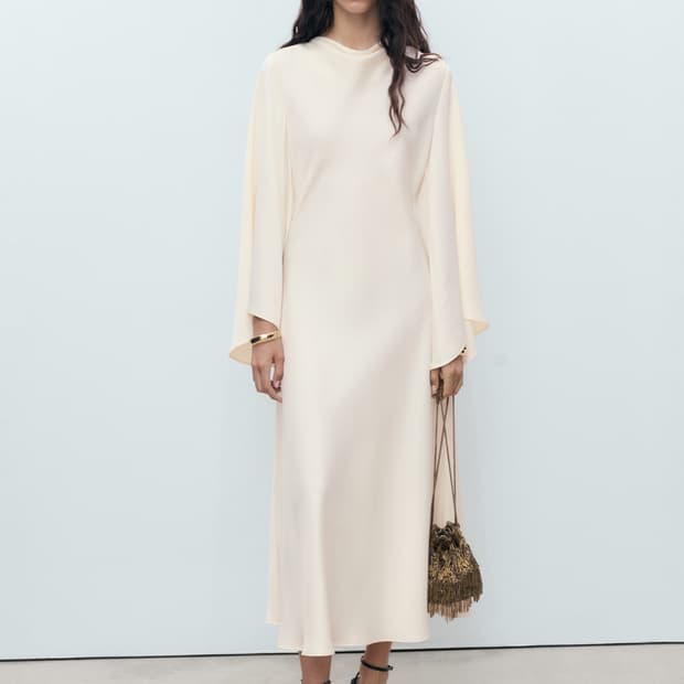 망고 롱 새틴 드레스 S (새상품)