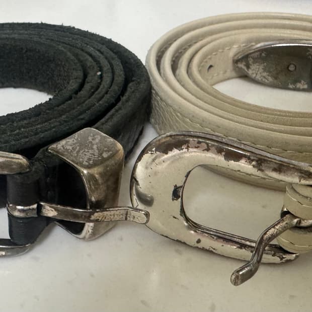 아워레가시 웨스턴 벨트 블랙/화이트