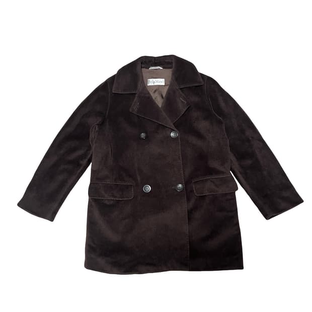 막스마라 브라운 더블 코트 38