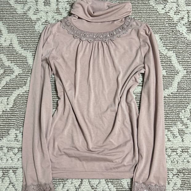 엑시즈팜 핑크 큐빅 레이스 탑 모리 페어리 히메카지