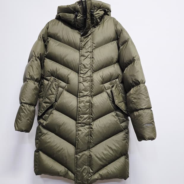 블루테일 카키색 롱 다운패딩 점퍼160