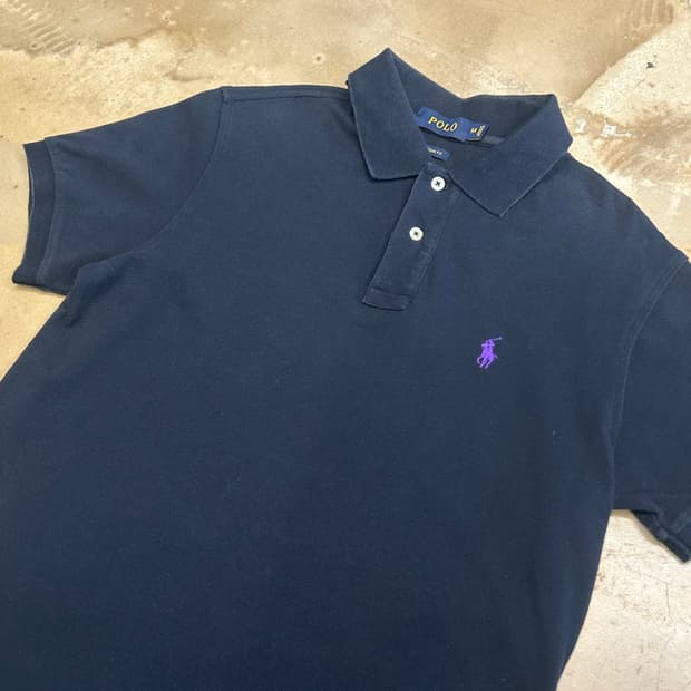 M 폴로랄프로렌 블랙 카라 반팔 티셔츠