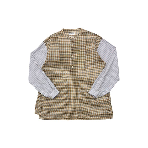 Beams Boy mixed pattern shirt