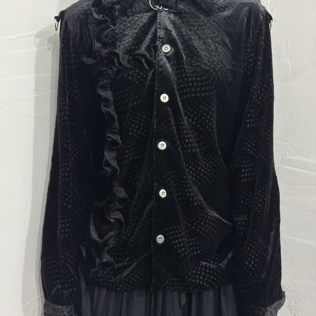 no future velvet frill shirt
