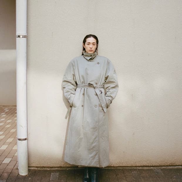Lfm Padded Double Trench Coat (Sage)