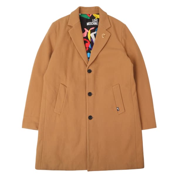 모스키노 카멜 베이지 피스 울 코트